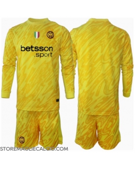 Inter Milan Portiere Maglia Gara Trasferta Repliche 2024-25 Bambino Maniche Lunghe